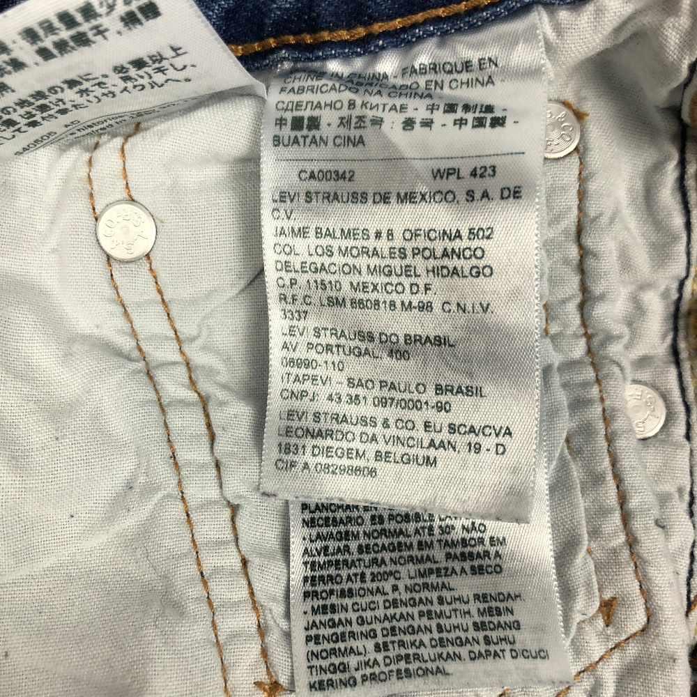 Levi's 501 Button Fly Straight Leg Jeans W - Picture 7 of 8